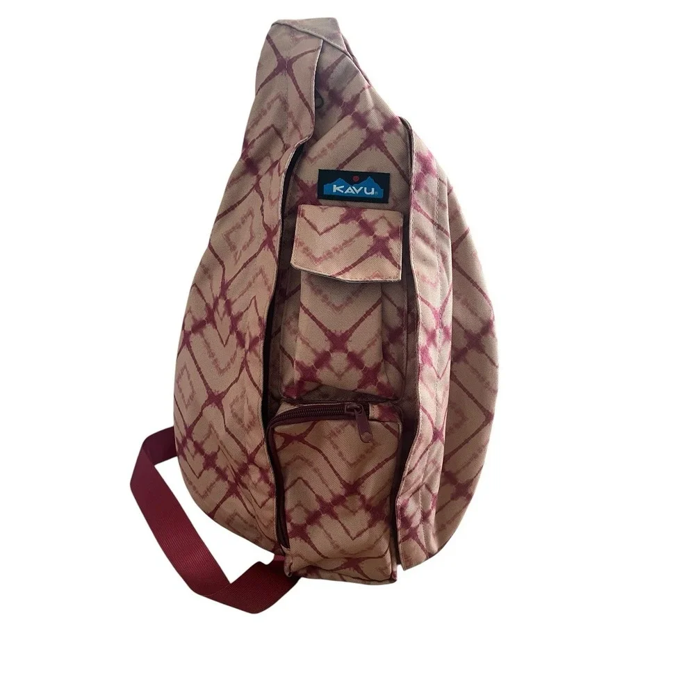 KAVU Rope Sling Bag Meadow Dye Backpack Travel Hiking NWOT